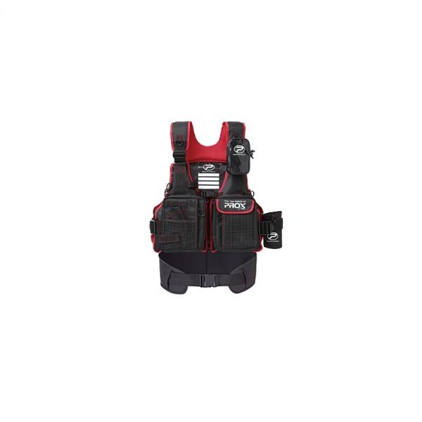 他サイト： プロックス　PX399SPKR フローティングゲームベスト(サポーター付） ブラック×レッドの商品画像