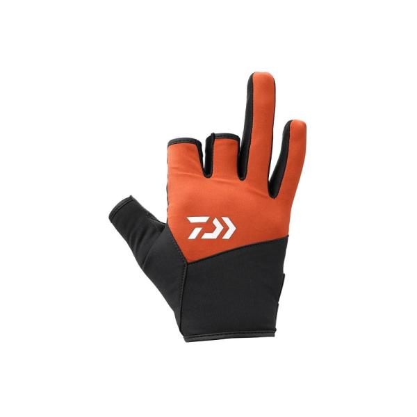 ダイワ　DG-8922W 防風グローブ 3本カット ホットオレンジ L【釣り　防寒グローブ　防寒手袋】