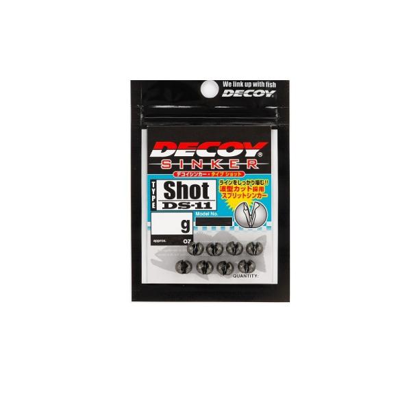 他サイト： カツイチ　DS-11 デコイシンカー タイプショット 0.9g ガンブラックの商品画像