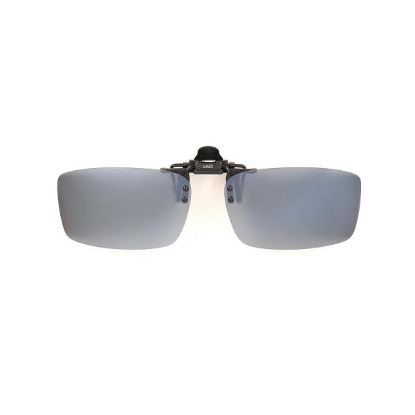 メガネにワンタッチで取り付け可能なクリップ式偏光サングラス。跳ね上げも出来、超軽量で重量わずか7グラム。スタイリッシュな細身のメガネにオススメ。クリアケース&amp;マイクロファイバーレンズクロス付属。＜ライトグレーフラッシュミラー＞可視光...