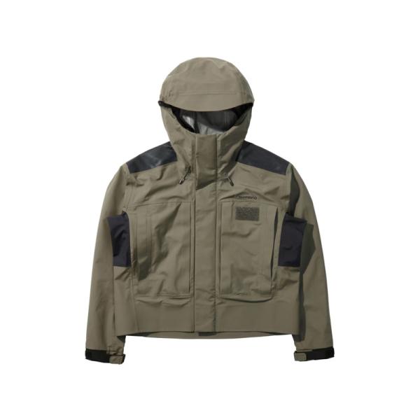 シマノ　RA-065Y ウェーディング レインジャケット 03 XL ダークカーキ