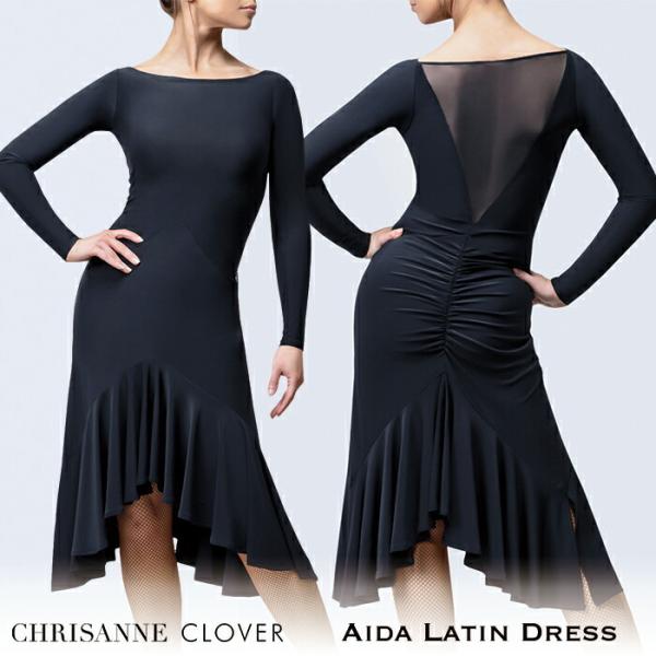 B1274【クリスアン】美品★黒/ワンピース/ラテンドレス☆社交ダンス B1274【クリスアン】美品☆黒/ワンピース/ラテンドレス☆社交