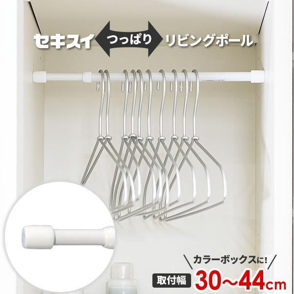 サイズ(約):長さ30〜44×高さ2.2cm(パイプ径1.3cm、1.6cm)材質:パイプ/樹脂コーティングスチールパイプ　成型部品/ABS樹脂、ポリエチレン樹脂　キャップ/合成ゴム　ネジ、バネ/鉄(メッキ)耐荷重:取り付け幅44cmのとき...
