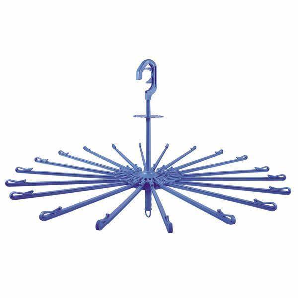 使用時サイズ（約）:直径83×49cm材質:ポリプロピレン製造国:中国メーカー:オーエハンガー 20本 大型 大容量 タオル用 吊り下げ用フック 収納 洗濯物 パラソル型 傘型 ベランダ用 屋外用 室内物干し 部屋干し 干しやすい ストッパ...