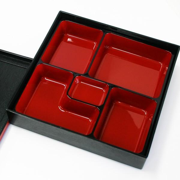 サイズ:260×260×60mm容量（約）:2,800ml合成漆器 材質:ABS樹脂　塗装/ウレタン塗装製造国:日本メーカー:宮本産業松花堂弁当 花見 運動会 会議 仕出し 弁当箱 上品 高級感 華やか 一人用 お節料理 おせち料理 おもて...