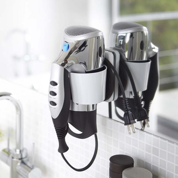 他サイト： 山崎実業 ドライヤーホルダー ボーテス ウォールドライヤーホルダー ホワイト 7584 ｜ ドライヤーラック ドライヤー収納 洗面収納 吸盤の商品画像