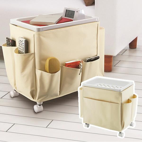 組み立てサイズ(約):幅35×奥行23×高さ38.3cm材質:ポリプロピレン品番:F-2530製造国:日本メーカー:不動技研キャスター付き マルチ ワゴン 収納 ファブリック リモコン 雑誌 眼鏡 時計 ティッシュケース 小物 文房具 新聞...