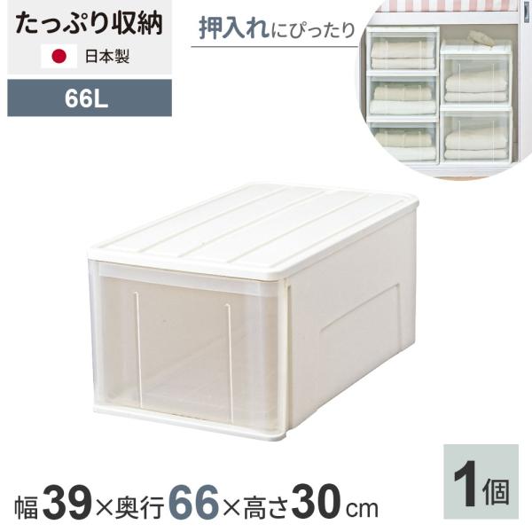 押入れ収納ケース たっぷり収納ケース 66l 天馬 ホワイト 幅39 奥行66 高さ30cm 収納ボックス 引き出し 衣装ケース びーんず生活雑貨デポ 通販 Paypayモール