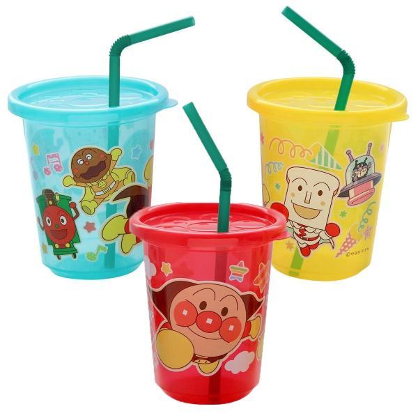 他サイト： アンパンマン ストローカップ 3個入 KK-192 ｜ 子ども用 プラスチック ストロー付き 子供の商品画像
