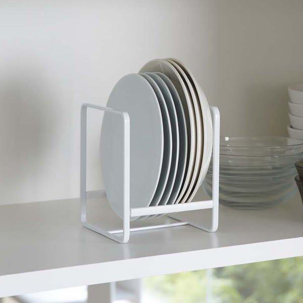 サイズ（約）:幅11.5×奥行12×高さ14cm重量（約）:200g材質:本体/スチール（粉体塗装）　ストッパー/シリコン樹脂製造国:中国メーカー:山崎実業山実 tower タワーシリーズ 皿 食器ラック 食器立て 皿立て 皿収納 デッシュ...