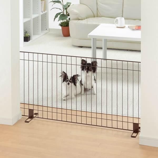 サイズ:120.5×21×51.5cm重量:2.1kg材質:ワイヤー部・脚部/スチール、ゴム脚/合成ゴム【ペット ケージ・サークル】製造国:中国メーカー:リッチェルペット用品 ペット小物 ペット ゲート 柵 フェンス 進入禁止 ガード バリ...