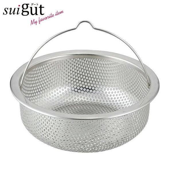 サイズ（約）:幅13.5×奥行13.5×高さ4.7cm重量（約）:60g材質:ステンレス鋼品番:SUI-6059製造国:中国メーカー:和平フレイズ排水溝 流し台 浅型 排水口 かご カゴ バスケット 受け皿 ごみ受け 生ゴミ キャッチ 水は...