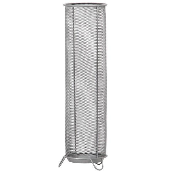 サイズ（約）:幅13.7×奥行13.7×高さ52cm重量（約）:590g材質:スチール(粉体塗装)品番:50491製造国:中国メーカー:不二貿易銀色 長傘 筒型 細い 細身 小型 コンパクト スッキリ 屋内用 室内用 4本用 5本用 一人暮...