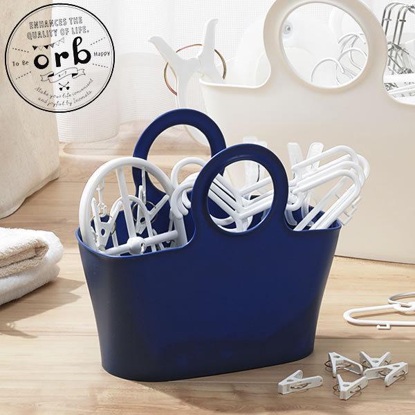 収納バスケット オーブ 5l ネイビー かご カゴ 風呂 銭湯 入れ物 洗濯用品収納 掃除道具入れ 小物 収納 おもちゃ入れ 取っ手付き びーんず生活雑貨デポ 通販 Paypayモール