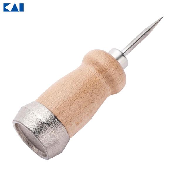 サイズ（約）:横4×縦13.5×高さ3.6cm重量（約）:154g材質:針/18-8ステンレススチール　口金/ステンレススチール　ハンドル/天然木、鋳鉄（ニッケルメッキ）品番:DH-8046 製造国:日本メーカー:貝印砕氷器 氷割り用錐 氷...