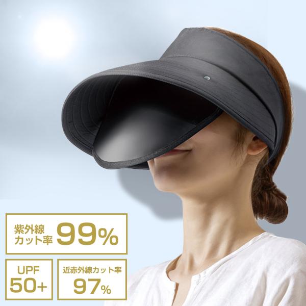 日焼け対策 ＵＶプロテクトグラスバイザー シャイン AP-444107 ｜ 日焼け防止 紫外線 ガード UVカット 紫外線対策 近赤外線カット