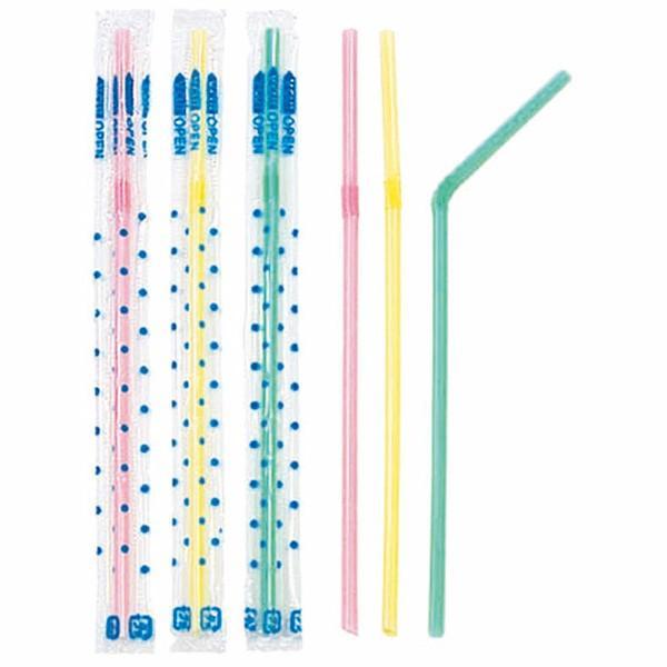 サイズ（約）:直径0.4×長さ16.0cm材質:ポリプロピレン耐熱温度:90度耐冷温度:-20度品番:P-2135製造国:インドネシアメーカー:トルネカラーストロー 蛇腹 一本ずつ 個装 曲げやすい プラスチック製 口を付けない 口を付けた...