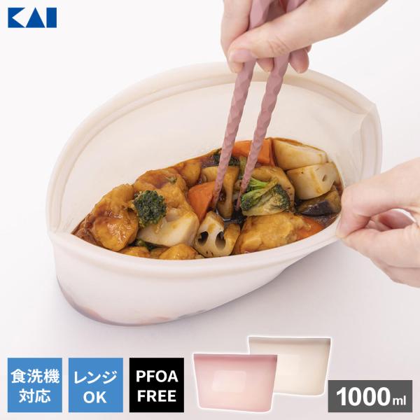 サイズ（約）:幅23.5×奥行9.5×長さ13.5cm容量（約）:1000ml重量（約）:155g材質:シリコーンゴム耐熱温度:230度耐冷温度:-40度型番:DH6311 /DH6314製造国:中国メーカー:貝印