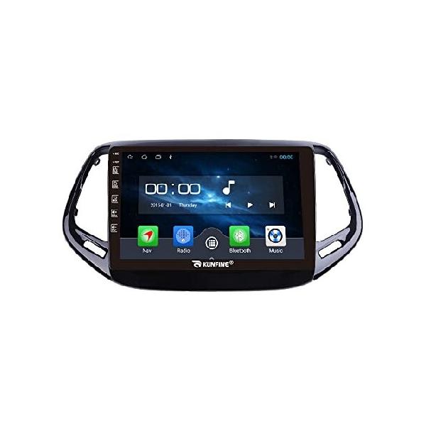 Android10 オートラジオ カーナビゲーションステレオマプレーヤー GPSラジオ IPS2.5D、ジープコンパス 2017-2018に適用並行輸入品