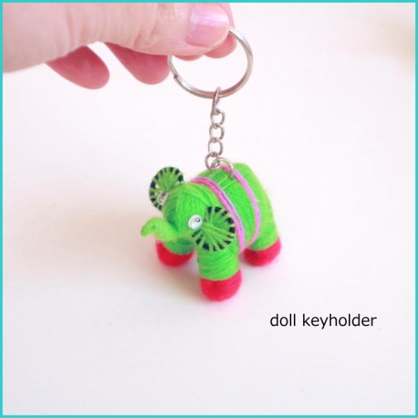 ゾウさんキーホルダー タイ ブードゥ人形 お守り人形 ハンドメイド ストラップ マスコット 象 緑 飾り タイ雑貨 アジアン雑貨 buuc Yimdee 通販 Yahoo ショッピング