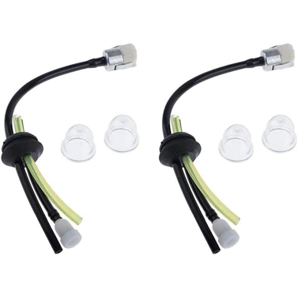 カラー：ブラック高品質素材：耐久性のある燃料ホース素材を使用し、長期間の使用に耐える設計で安全な燃料供給を実現しますセット内容：燃料ホース2セットとグロメット、燃料フィルターが付属し、必要な部品が揃っています簡単取付：グロメット付きで取り付...