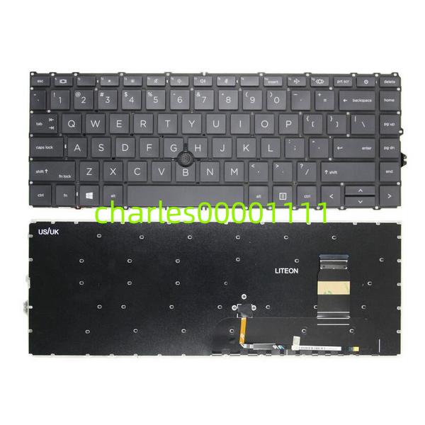 新品修理交換用 HP zbook firefly 14 G7 G8 英語版キーボード バック