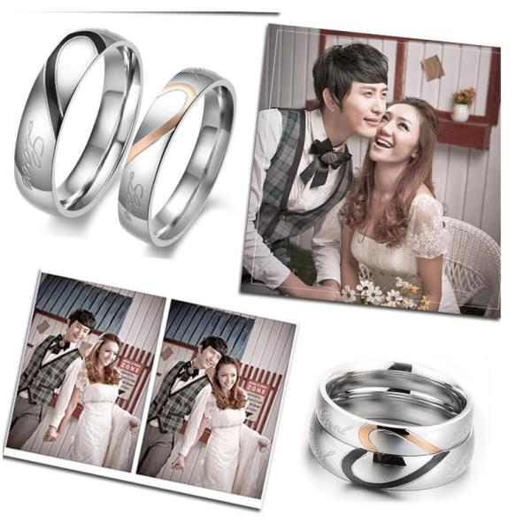 二人の愛を深めるLoveの文字とハートモチーフ刻印入りのペアリングです。【サイズ】男性：直径 約19.0mm（およそ19-20号程度）、周長 約59.8mm（ブラック）　　　　　女性：直径 約16.5mm（およそ12-13号程度）、周長 約...