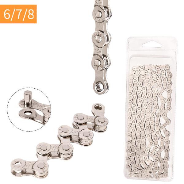 タイプ:自転車チェーン速度:6/7/8速サイズ:1/2 x 3/32 インチカラー:ブラウンブラックリンク:116引張強度:820 kgf超材料:特殊鋼互換性:レーシングカー/ロードバイク/マウンテンバイク互換性：6/7/8速自転車チェーン...