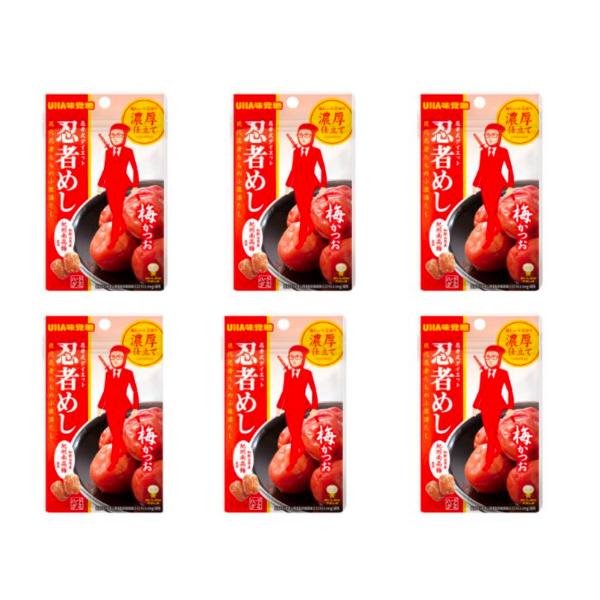 【6個セット】忍者 めし 梅かつお味 グミ