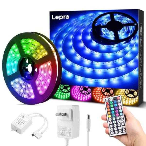 他サイト： Lepro ledテープライト 防水 RGB テープライト SMD5050 ledテープ DIY マルチカラー 間接照明 44キーリモコン 調光調色の商品画像