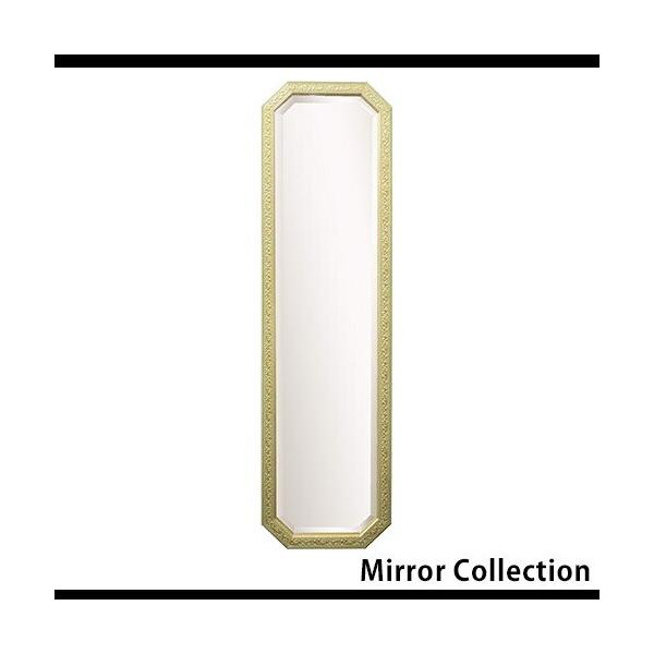 鏡 姿見 壁掛け おしゃれ 全身 イタリア製 姿見 アイボリーゴールド Con Imedia Net