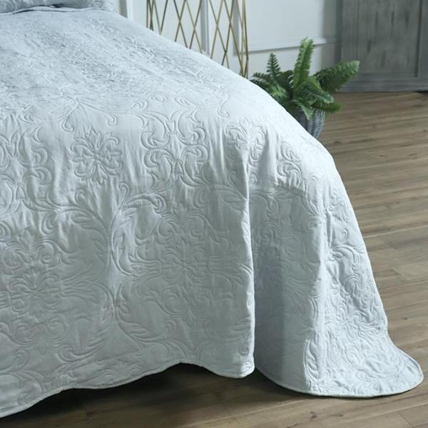 ベッドカバー 内祝い 3点セット おしゃれ マルチカバー 綿100 ライトグレー 洗える コットン