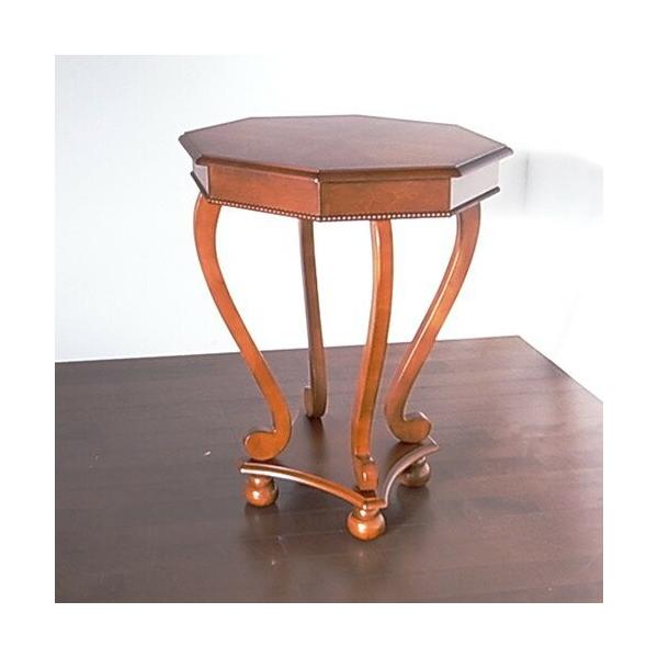 テーブル サイドテーブル カフェテーブル 宅配便送料無料 おしゃれ 八角形テーブル アンティーク調 コーヒーテーブル