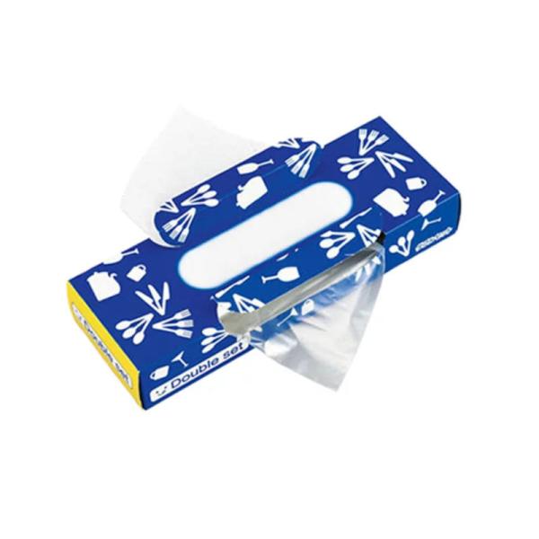 フリーザーパック＆キッチンペーパー ダブルセット 100個 ケース販売 まとめ買い 粗品 販促 ノベルティ ばらまき 記念品 景品 プチギフト 便利アイテム