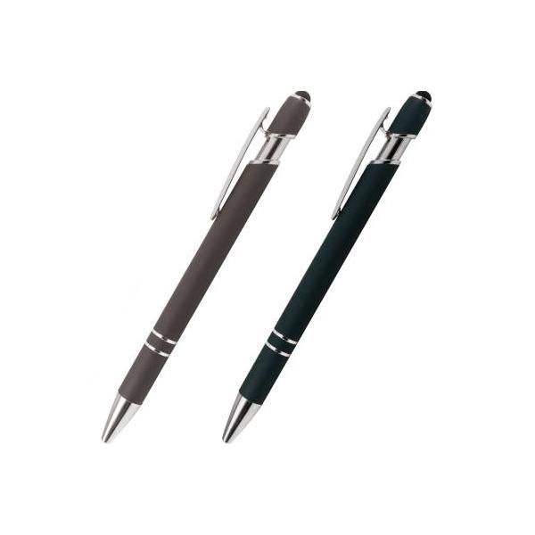 金属の適度な重量感と、ラバー仕上げによる高級感。ワンランク上のタッチペン＆ボールペン商品サイズ：φ10×145mm重量：約18g材質：アルミニウム合金・鉄・シリコンカラー：グレー・ブラック(色指定可)インク色：黒ボール径：0.7mmOPP袋...