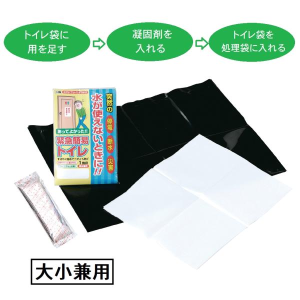 緊急簡易トイレ（1回用） 防災グッズ 避難用品 緊急避難 販促 ノベルティ 粗品 記念品