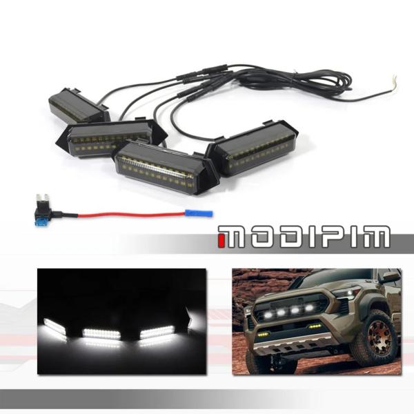 並行輸入品】車 LED フロントグリルマーカーライト DRL クリアランス