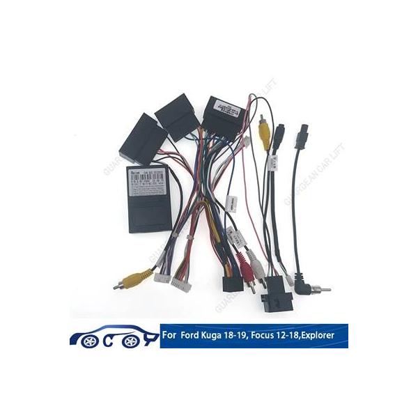 【並行輸入品】 フォードクーガ用カーラジオ カーラジオ 18-19 フォーカス12-18 エクスプローラー オーディオ電源ハーネス 16ピン