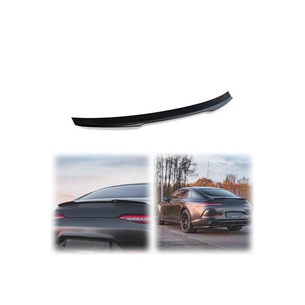 【並行輸入品】 リアスポイラーカバー 光沢黒カーボン外観 4ドアクーペ メルセデスベンツx290 amg gt 2018?2024