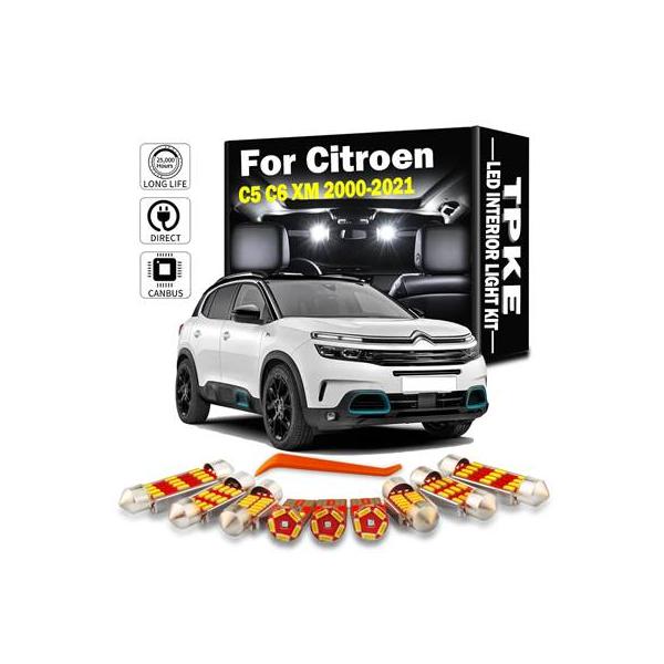 【並行輸入品】 車内読書灯キット シトロエンC5ツアラーモトクロスc6xm用キャンバスTPKE-LED-2000 2011 2012 2013 2021