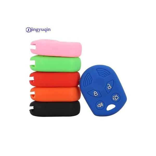 【並行輸入品】 Jingyuqin 4 ボタンリモートキーカバー Fob ケースフォードエッジエクスプローラーレンジャー遠征マスタングエスケープおうし座マツダトリビュ