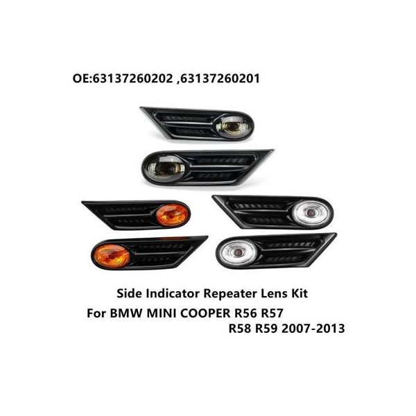 【並行輸入品】 Bmw mini cooperr56 r57 サイドインジケーターライト ウィンカー 63137260202ペア