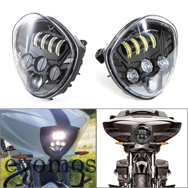 並行輸入品 Evomosa バイク LED ヘッドライト ハイ/ロービーム ビクトリー クロスカントリー ベガス 8 ボール クロスロード