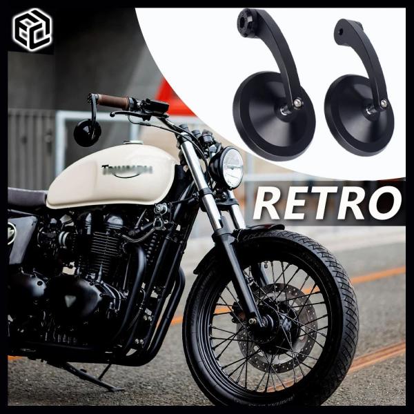 並行輸入品 バイクバーエンドミラートライアンフスクランブラー 1200 XC XE 900 ボバーボンネビル T120 T100