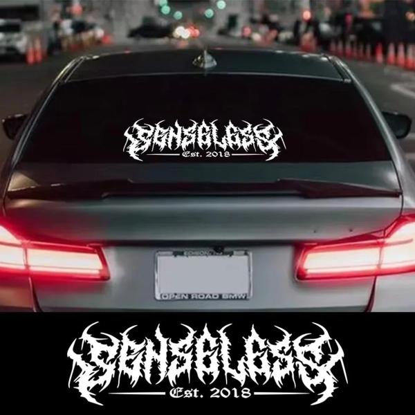 並行輸入品 CAR WINDOW BANNER STICKER SENSELESS REAR WINDSHIELD RACING VINYL DECALS TRUCK DOOR WATERPROOF EXTERIOR GRAPHI