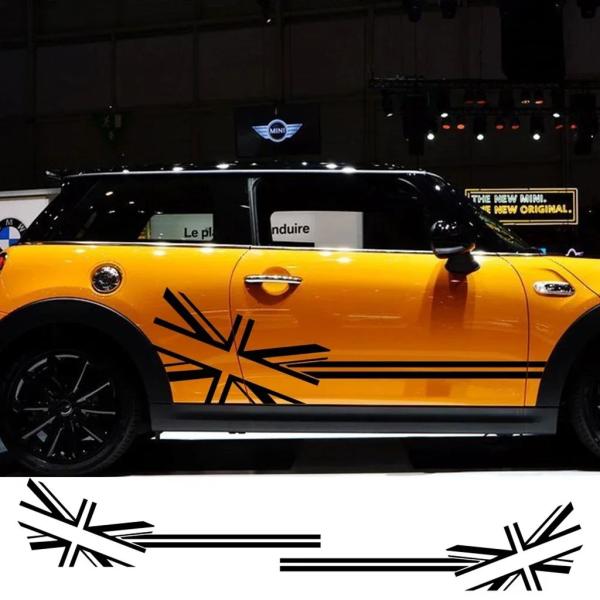 並行輸入品 2 個ステッカーフラグスタイルサイドストライプデカールミニクーパー R56 R57 R58 R50 R52 R53 R59 R61 R60 F60 F55