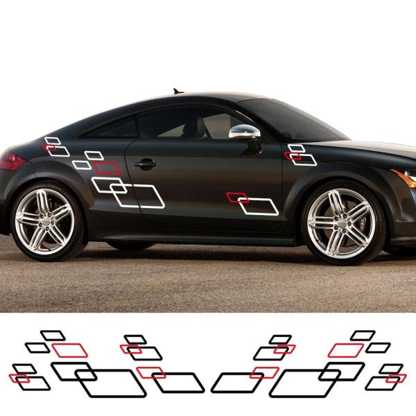 並行輸入品 車体サイドステッカーグラフィックビニールデカールスクエアクリエイティブデコオートアクセサリー アウディ TT 8N M