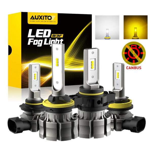 並行輸入品 AUXITO 2個 5202 H16 LEDフォグランプ イエロー H8 H11 H10 H27 880 H27/1 LEDランプ電球 キャンバス トヨタ シュコ