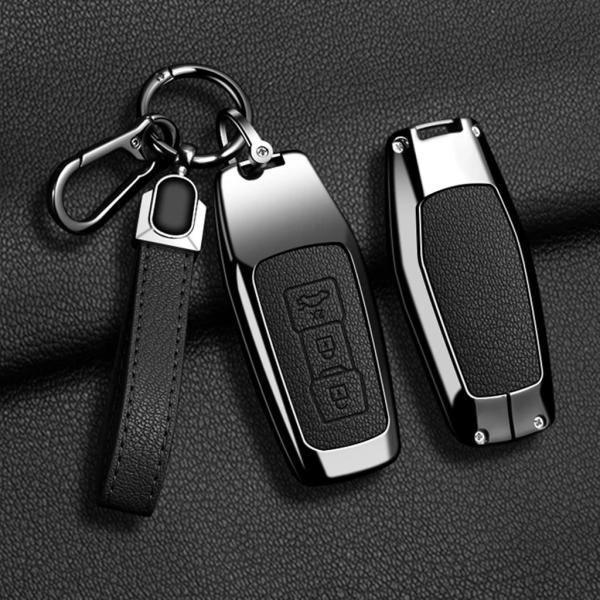 並行輸入品 アウディ A3 A5L Q6 A6L A6 A7 Q7 Q3 Q5 新型2025年式用 キーケース プロテクター カバー 合金 レザー ホルダー シェ