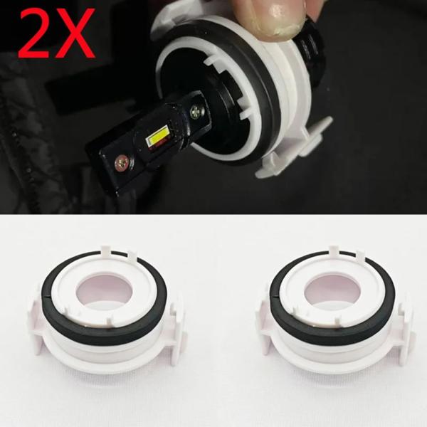 【並行輸入品】2X H7 車 LED ヘッドライト電球リテーナーベースホルダーアダプター BMW E46 E65 E90 3 シリーズ 325ci 325i 3